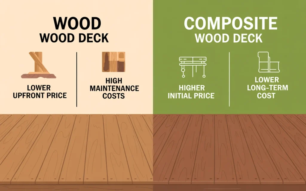Composite vs Wood Deck: Which Is the Best Deck Material in 2026? 4 Composite vs Wood Decks – Cost Comparison